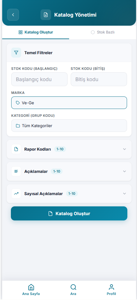 KeepMobile Katalog Yönetimi