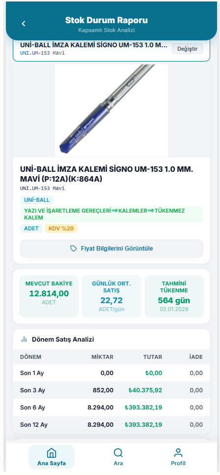 KeepMobile Stok Durum Raporu
