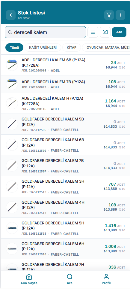 KeepMobile Stok Listesi