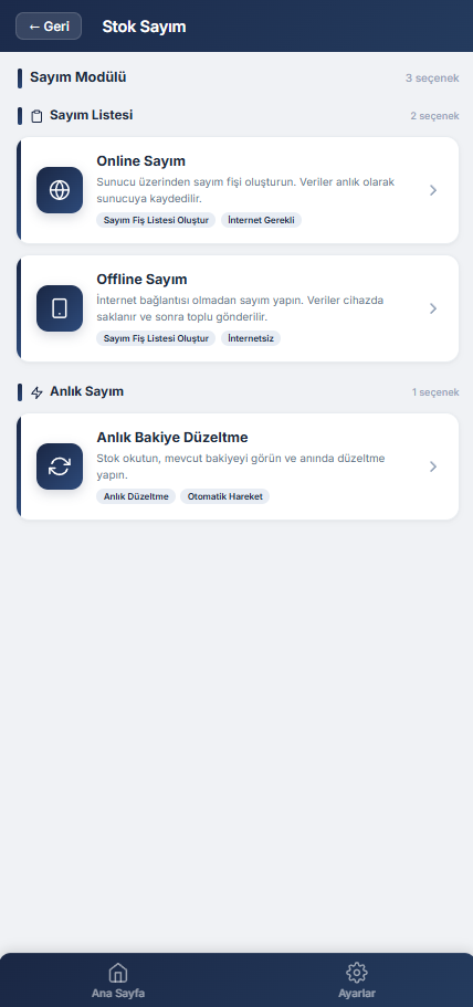 KeepWare Gelişmiş Sayım Yapısı